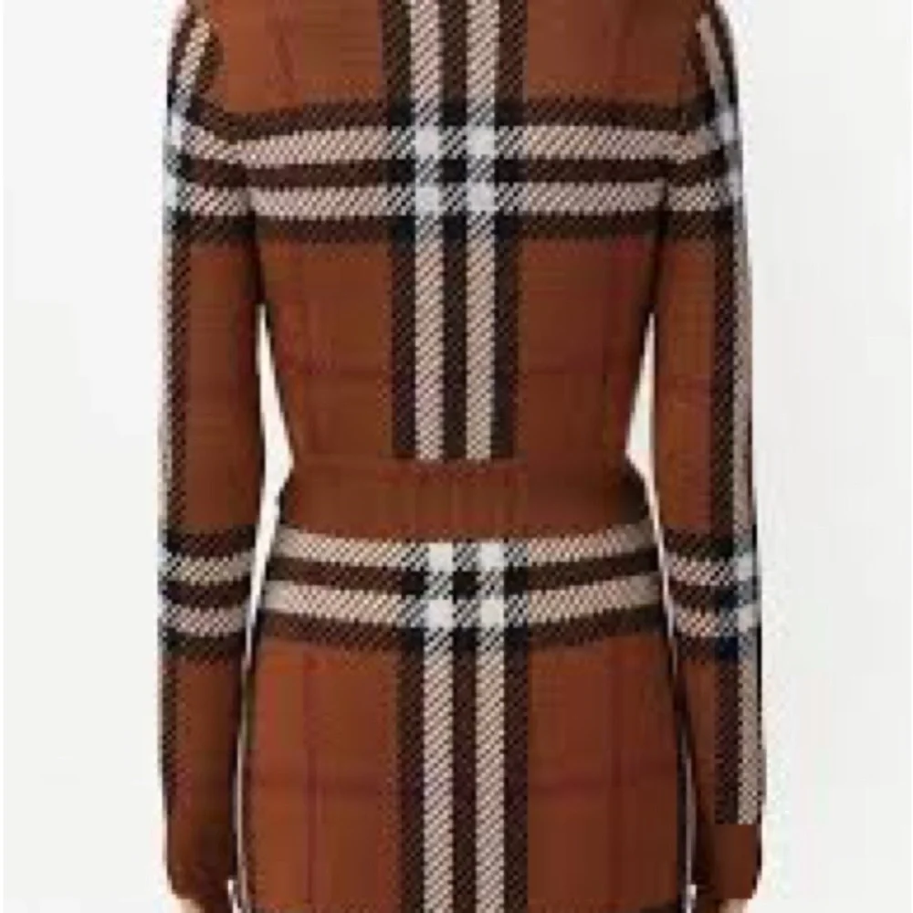 Burberry Tan Checkered Cardigan Women's - Picture 10 of 11